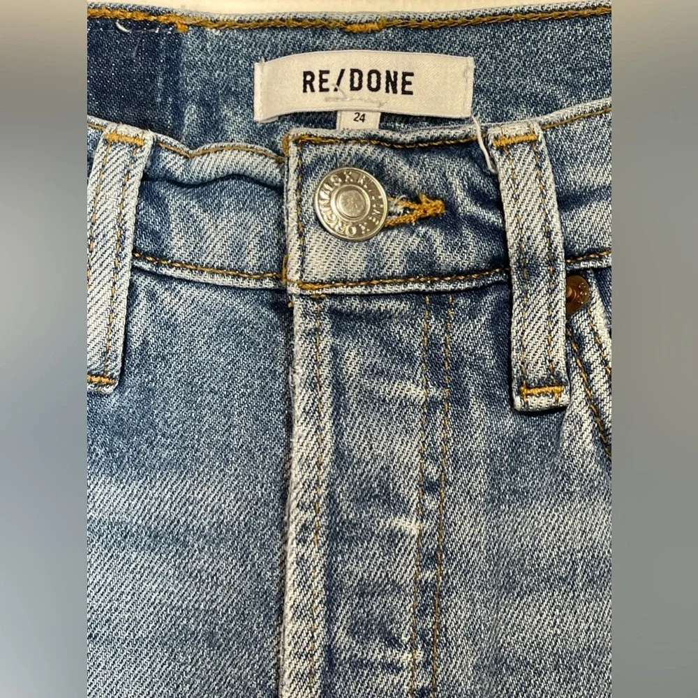 RE/DONE Jeans Women’s Size 24 Originals 80s Slim Straight in Brisk Blue‎